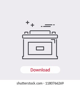 Car battery icon isolated on background. Accumulator symbol modern, simple, vector, icon for website design, mobile app, ui. Vector Illustration