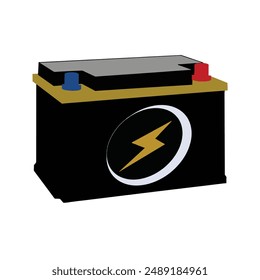  Car Battery icon isolated on white background. vector illustration