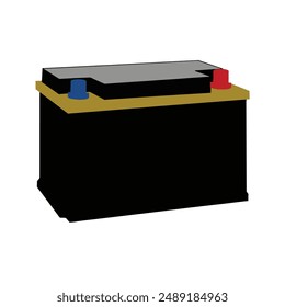  Car Battery icon isolated on white background. vector illustration