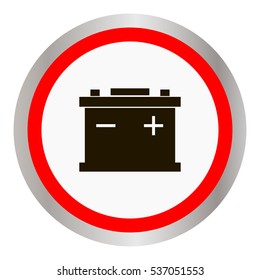 Car Battery icon isolated on white background. 