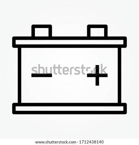 Car Battery icon isolated on white background. Accumulator battery energy power and electricity accumulator battery. 