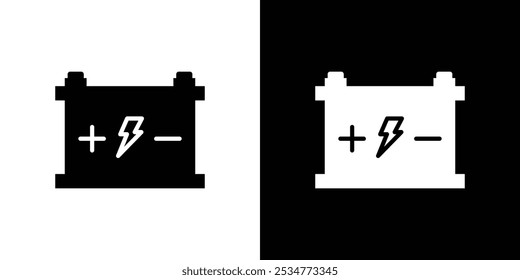Icono de batería de coche logotipo lineal aislado