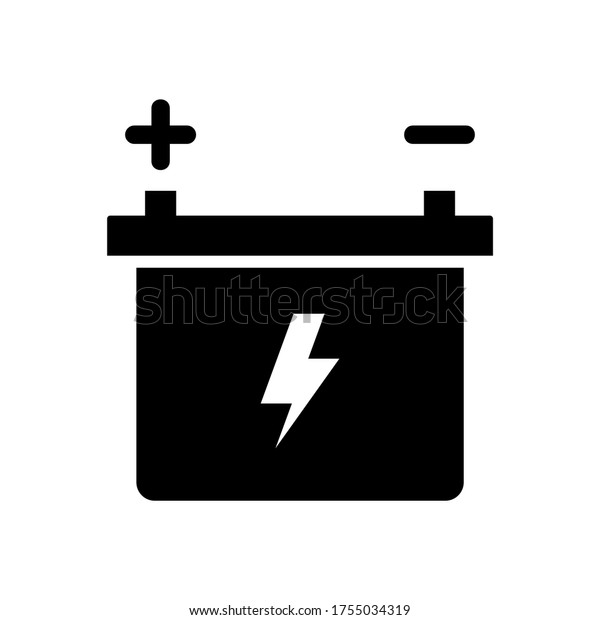Car Battery  icon\
or logo isolated sign symbol vector illustration - high quality\
black style vector icons\
