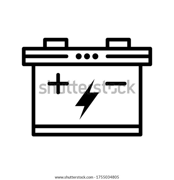 Car Battery  icon\
or logo isolated sign symbol vector illustration - high quality\
black style vector icons\
