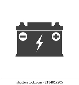 car battery icon on white background. EPS 10