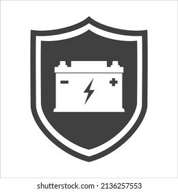 car battery icon on white background. EPS 10