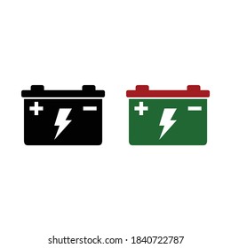 car battery icon, rechargeable power sign