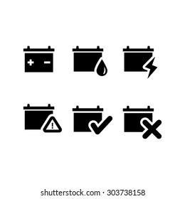 Car Battery Icon Set