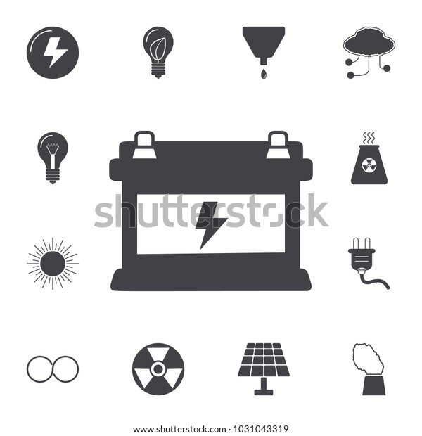 car battery icon. Set of energy icons.\
Signs and symbols collection icons for websites, web design, mobile\
app on white background on white\
background