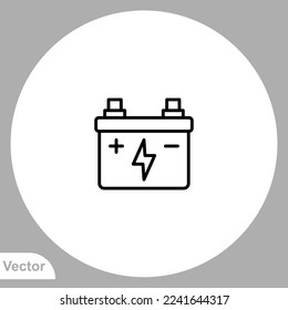 Car battery icon sign vector,Symbol, logo illustration for web and mobile