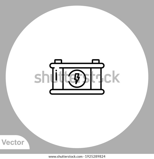 Car battery icon sign vector,Symbol, logo\
illustration for web and\
mobile