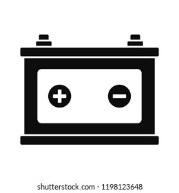 Car battery icon. Simple illustration of car battery vector icon for web design isolated on white background