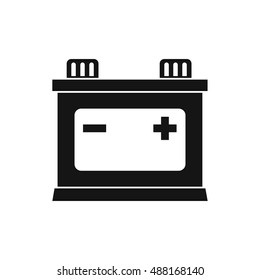 Car battery icon in simple style on a white background vector illustration