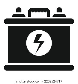 Car battery icon simple vector. Electric auto. Energy power svg