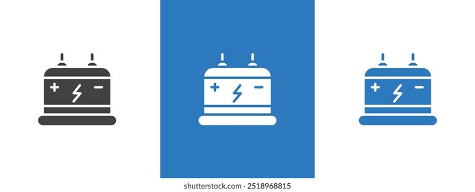 Car battery icon thin line illustration