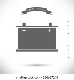 car battery icon. Vector 