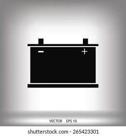 car battery icon. Vector 