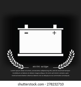 car battery icon. Vector 