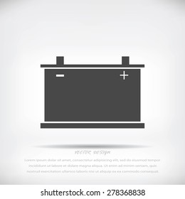 car battery icon. Vector 