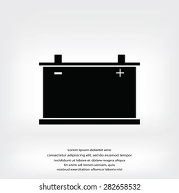 car battery icon. Vector 