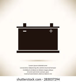 car battery icon. Vector 