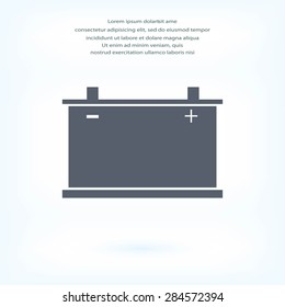 car battery icon. Vector 