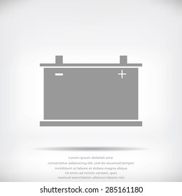 car battery icon. Vector 