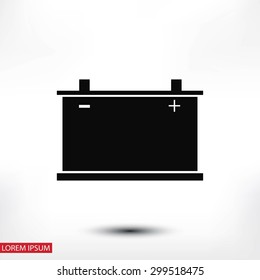car battery icon. Vector 