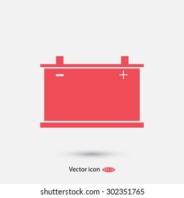 car battery icon. Vector 