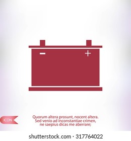 car battery icon. Vector 