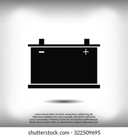 car battery icon. Vector 