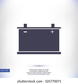 car battery icon. Vector 