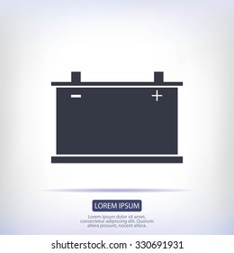 car battery icon. Vector 