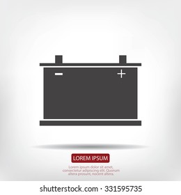 car battery icon. Vector 