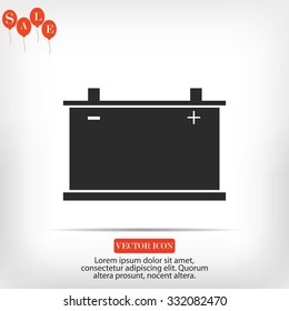 car battery icon. Vector 