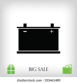 car battery icon. Vector 