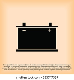 car battery icon. Vector 