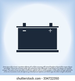 car battery icon. Vector 