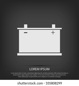car battery icon. Vector 