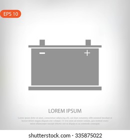car battery icon. Vector 