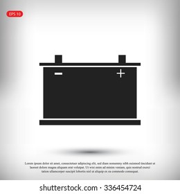 car battery icon. Vector 