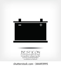 car battery icon. Vector 