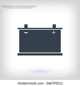 car battery icon. Vector 
