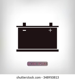 car battery icon. Vector 