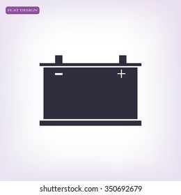 car battery icon. Vector 