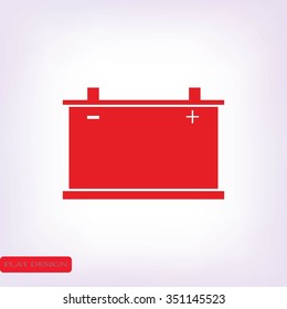 car battery icon. Vector 