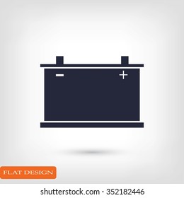 car battery icon. Vector 