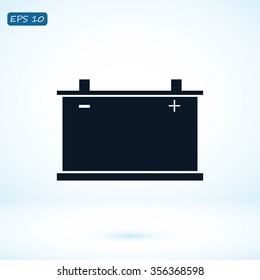 car battery icon. Vector 
