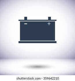 car battery icon. Vector 