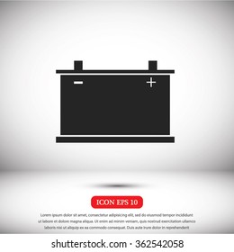 car battery icon. Vector 